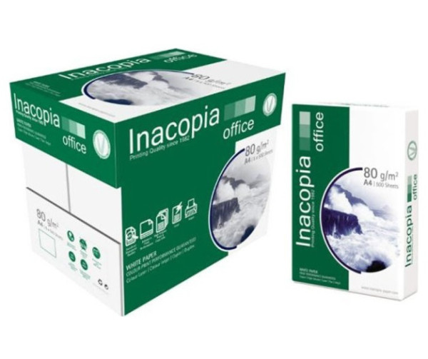 Χαρτί Εκτύπωσης Inacopia Office Α4, 80gr, 5 x 500 Φύλλα  570001 - 1