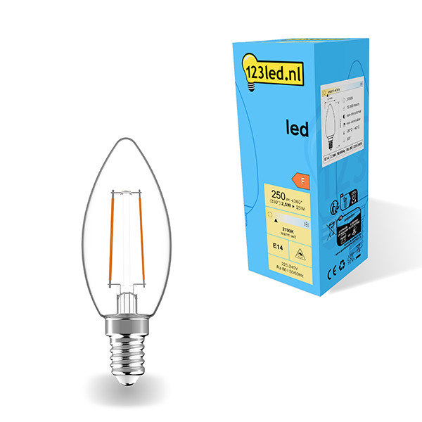 123inkt Λαμπτήρας κερί 123 led E14 LED 2,5W (25W)  LDR01872 - 1