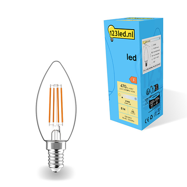 123inkt Λαμπτήρας κερί 123 led E14 LED 4,5W (40W)  LDR01874 - 1