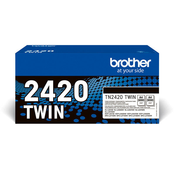 Brother Toner Brother TN-2420BK 2-pack Black TN2420TWIN 051332 - 1