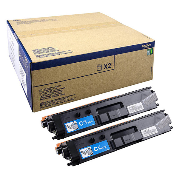 Brother Toner Brother TN-329C High Capacity Cyan 2-pack TN329CTWIN 051250 - 1