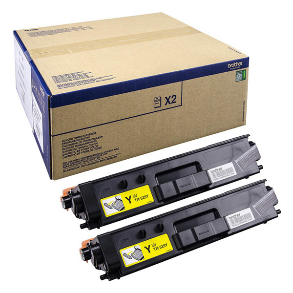 Brother Toner Brother TN-329Y High Capacity Yellow 2-pack TN329YTWIN 051254 - 1