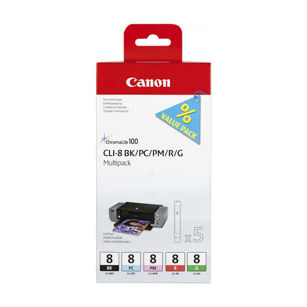 Canon Μελάνι Canon CLI-8 BK/PC/PM/R/G 5-pack 0620B027 010463 - 1