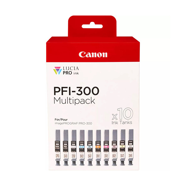 Canon Μελάνι Canon PFI-300 MBK/PBK/C/M/Y/PC/PM/R/GY/CO 10-pack 4192C008 018590 - 1