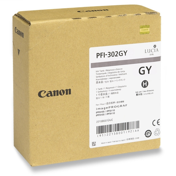 Canon Μελάνι Canon PFI-302GY Grey 2217B001 018336 - 1