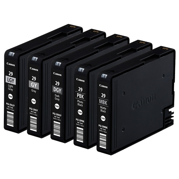 Canon Μελάνι Canon PGI-29 MBK/PBK/DGY/GY/LGY 5-pack 4868B005 018760 - 1