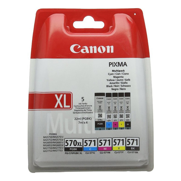 Canon Μελάνι Canon PGI-570PGBK XL / CLI-571 BK/C/M/Y 5-pack 0318C004 010190 - 1