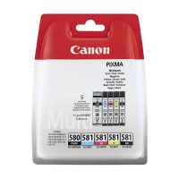 Canon Μελάνι Canon PGI-580PGBK / CLI-581BK/C/M/Y 5-pack 2078C005 2078C006 2078C007 2078C008 018582