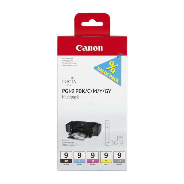 Canon Μελάνι Canon PGI-9 PBK/C/M/Y/GY 5-pack 1034B013 010461 - 1