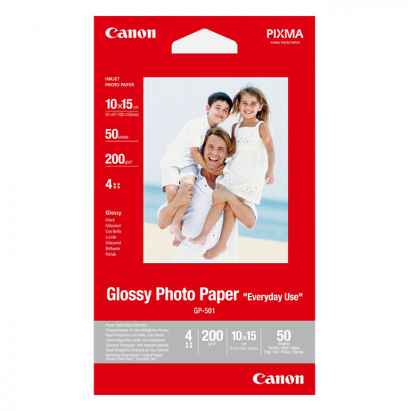 Canon Φωτογραφικό Χαρτί Canon GP-501 Glossy 10 x 15 cm, 200 g/m² (50 Φύλλα) 0775B081 154042 - 1