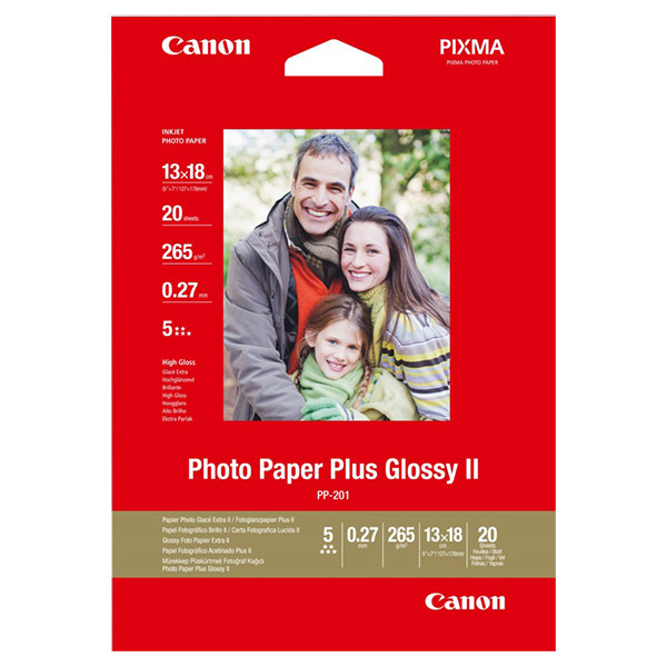 Canon Φωτογραφικό Χαρτί Canon PP-201 Plus Glossy II 13 x 18cm, 210 g/m² (20 φύλλα) 2311B018 064580 - 1