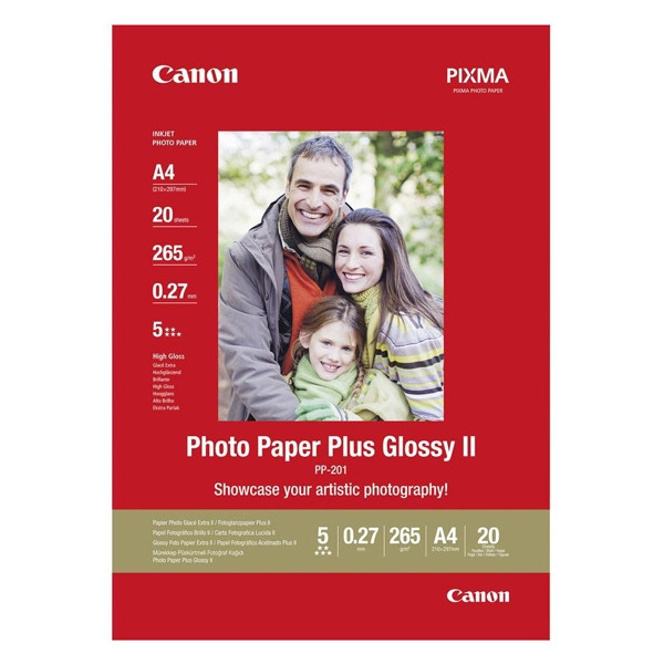 Canon Φωτογραφικό Χαρτί Canon PP-201 Plus Glossy II A4 265g/m² (20 φύλλα) 2311B019 064555 - 1