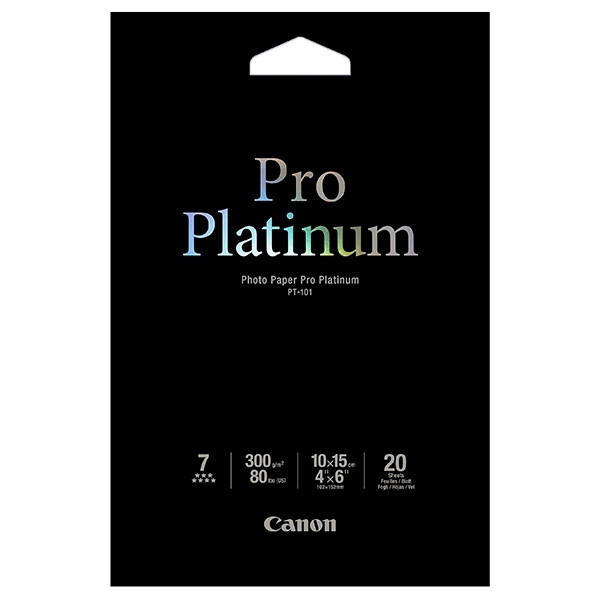 Canon Φωτογραφικό Χαρτί Canon PT-101 Pro Platinum 10 x 15 cm, 300g/m² (20 Φύλλα) 2768B013 064594 - 1