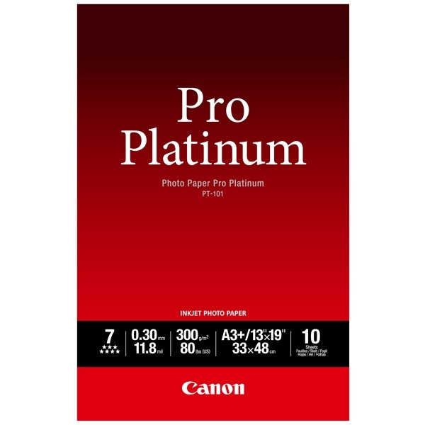 Canon Φωτογραφικό Χαρτί Canon PT-101 Pro Platinum A3+ 300g/m² (10 Φύλλα) 2768B018 064596 - 1