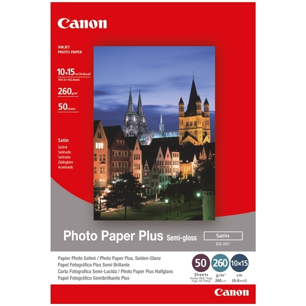 Canon Φωτογραφικό Χαρτί Canon SG-201 Semi-Gloss 10cm x 15cm, 260 g/m² (50 φύλλα) 1686B015 154006 - 1