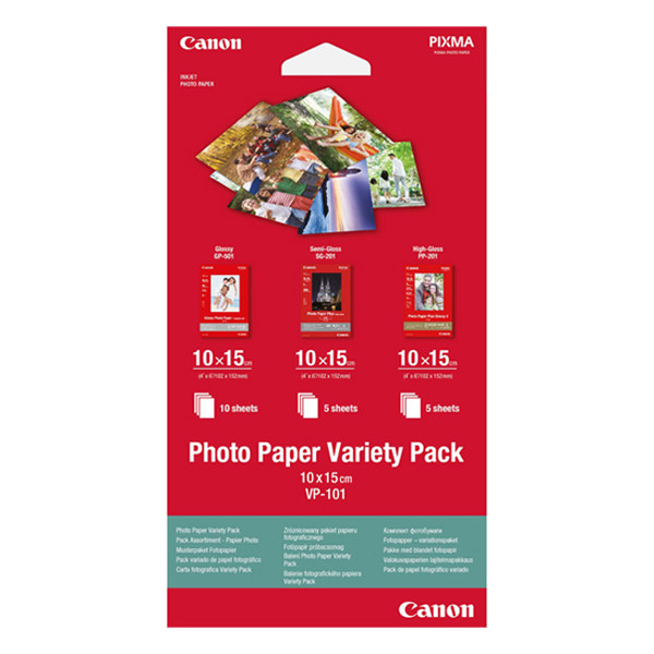 Canon Φωτογραφικό Χαρτί Canon VP-101 Variety Pack A4 10 x 15 cm (20 Φύλλα) 0775B078 0775B079 150394 - 1