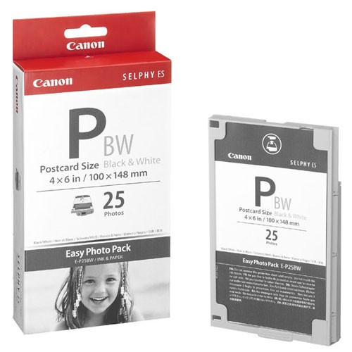 Canon Easy Photo Pack E-P25BW Postcard-Size Black/White 1251B001AA 018160 - 1