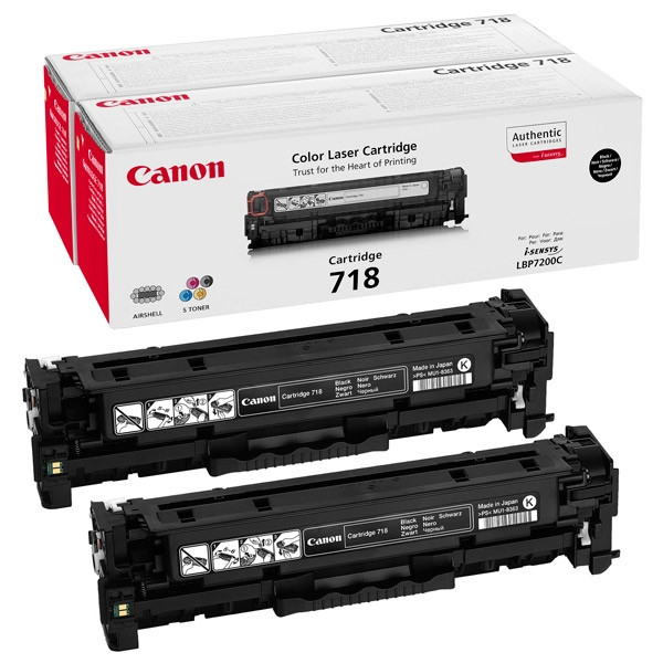 Canon Toner Canon 718 BK Black 2-pack 2662B005 070752 - 1