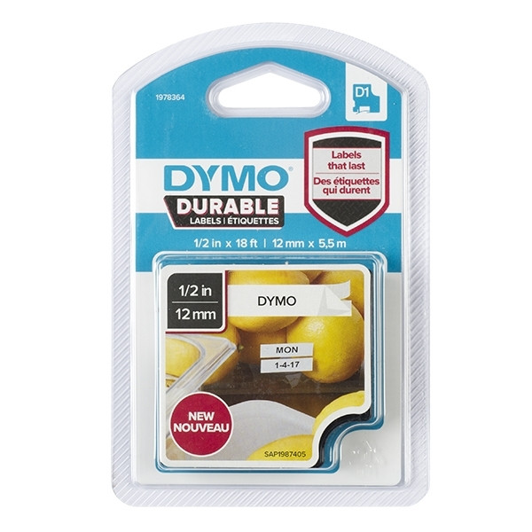 Dymo 1978364 μαύρο σε λευκή ταινία, 12mm (πρωτότυπο Dymo) 1978364 089128 - 1