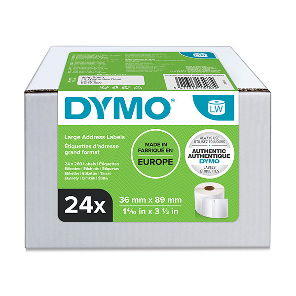 Dymo S0722390 / 13187 / 99012 μεγάλες ετικέτες διευθύνσεων, (24-pack) (πρωτότυπο) S0722390 088542 - 1