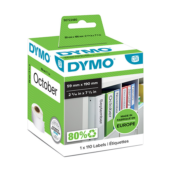 Dymo S0722480 / 99019 ετικέτες φακέλου μοχλού (πρωτότυπο) S0722480 088514 - 1