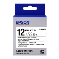 Epson Αυτοκόλλητη Ταινία Epson LK 4WBW Black on White 9m x 12mm C53S654016 083192