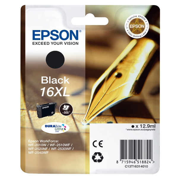 Epson Μελάνι Epson 16XL (T1631) High Capacity Black C13T16314010 C13T16314012 026530 - 1