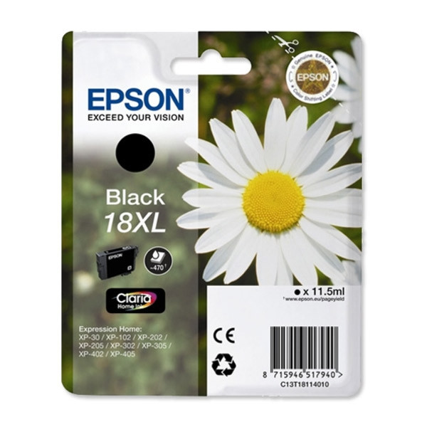 Epson Μελάνι Epson 18XL (T1811) High Capacity Black C13T18114010 C13T18114012 026478 - 1