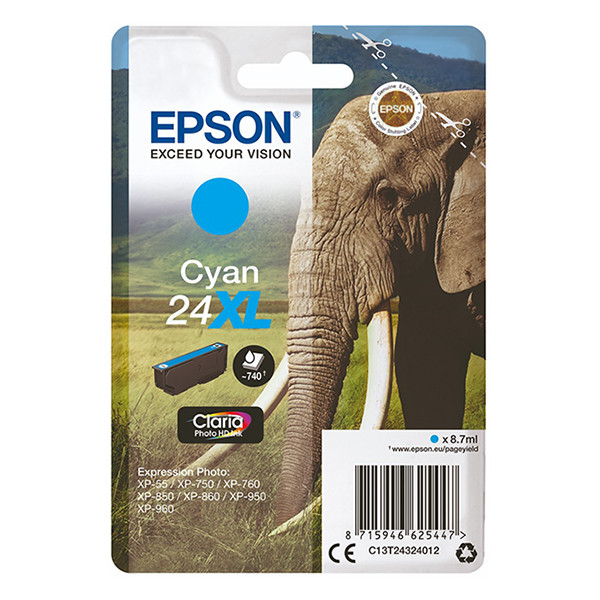 Epson Μελάνι Epson 24XL (T2432) High Capacity Cyan C13T24324010 C13T24324012 026592 - 1