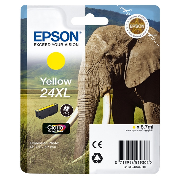 Epson Μελάνι Epson 24XL (T2434) High Capacity Yellow C13T24344010 C13T24344012 026596 - 1