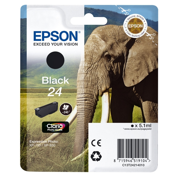 Epson Μελάνι Epson 24 (T2421) Black C13T24214010 C13T24214012 026576 - 1