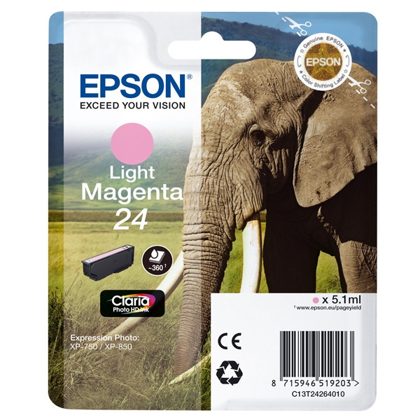 Epson Μελάνι Epson 24 (T2426) Light Magenta C13T24264010 C13T24264012 026586 - 1