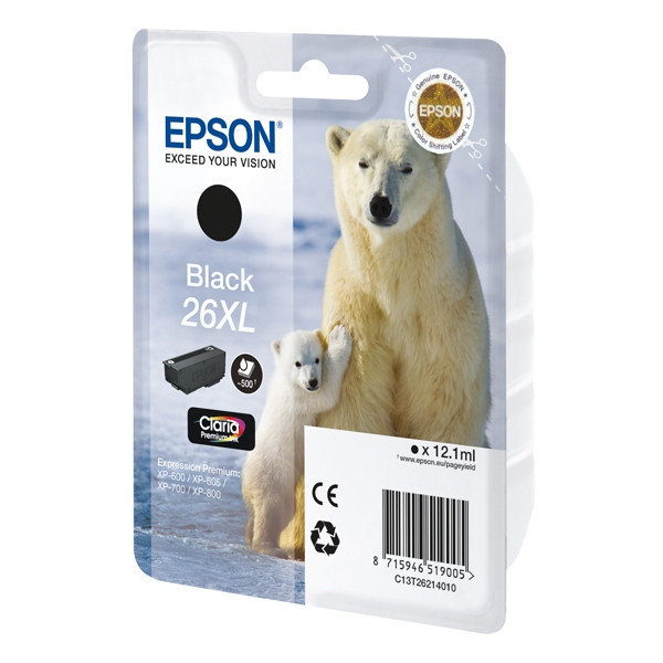 Epson Μελάνι Epson 26XL (T2621) High Capacity Black C13T26214010 C13T26214012 026508 - 1