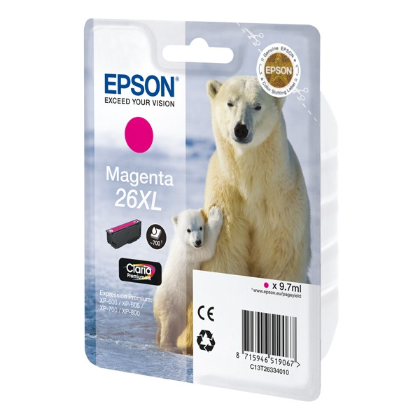 Epson Μελάνι Epson 26XL (T2633) High Capacity Magenta C13T26334010 C13T26334012 026514 - 1