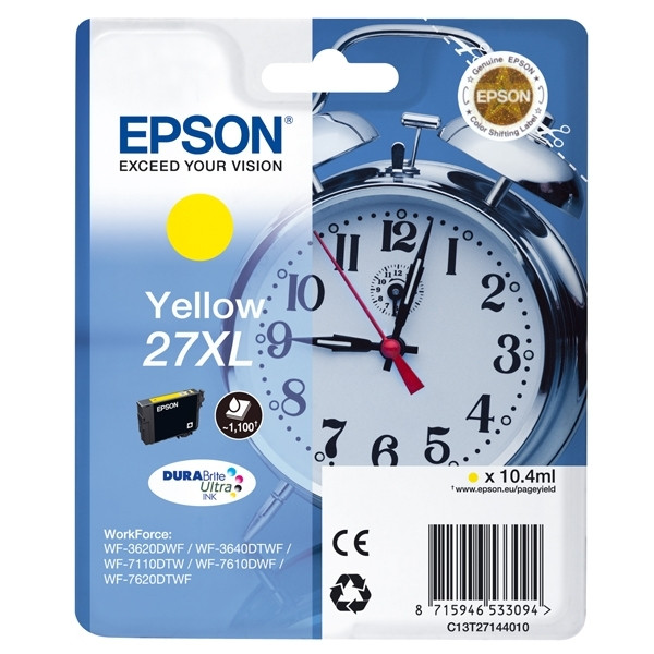 Epson Μελάνι Epson 27XL (T2714) High Capacity Yellow C13T27144010 C13T27144012 026622 - 1