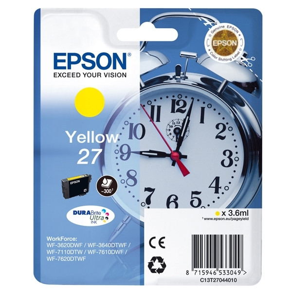 Epson Μελάνι Epson 27 (T2704) Yellow C13T27044010 C13T27044012 026632 - 1