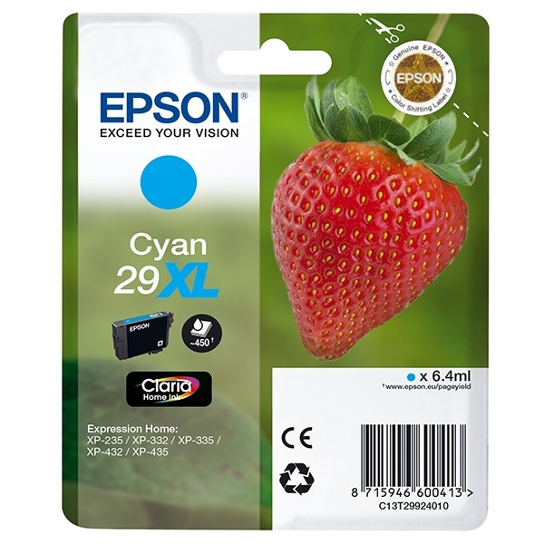 Epson Μελάνι Epson 29XL (T2992) High Capacity Cyan C13T29924010 C13T29924012 026834 - 1