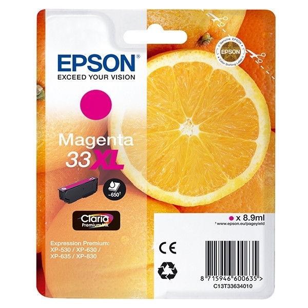 Epson Μελάνι Epson 33XL (T3363) High Capacity Magenta C13T33634010 C13T33634012 026862 - 1