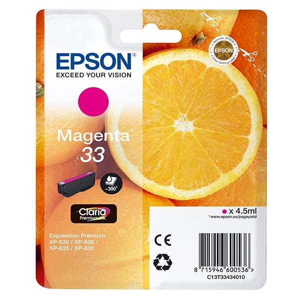 Epson Μελάνι Epson 33 (T3343) Magenta C13T33434010 C13T33434012 026860 - 1