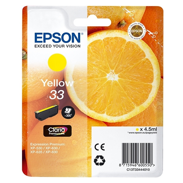 Epson Μελάνι Epson 33 (T3344) Yellow C13T33444010 C13T33444012 026864 - 1