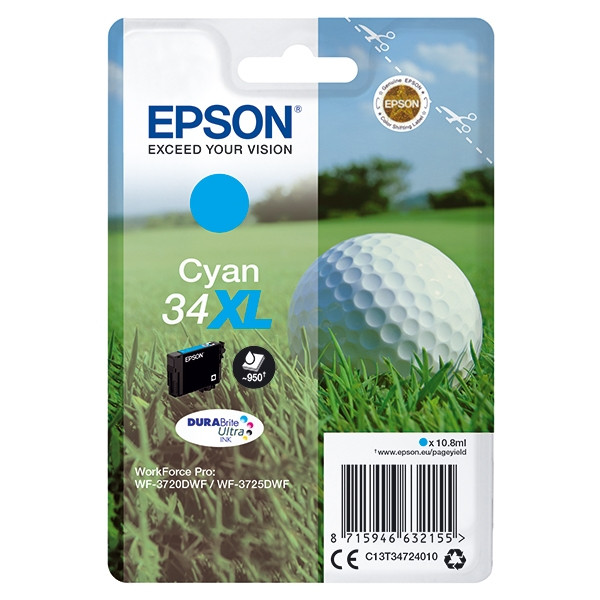 Epson Μελάνι Epson 34XL (T3472) High Capacity Cyan C13T34724010 027020 - 1