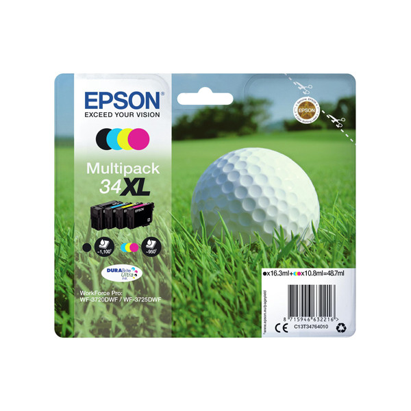 Epson Μελάνι Epson 34XL (T3476) BK/C/M/Y 4-pack C13T34764010 C13T34764020 652022 - 1