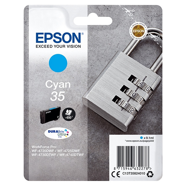 Epson Μελάνι Epson 35 (T3582) Cyan C13T35824010 027028 - 1