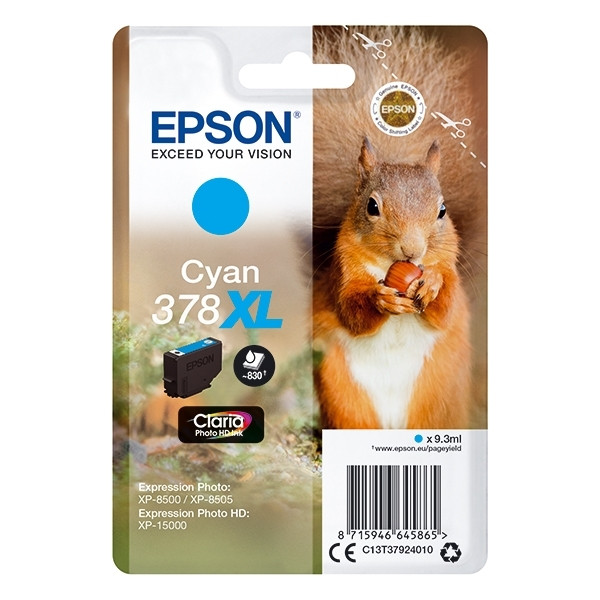 Epson Μελάνι Epson 378XL High Capacity Cyan C13T37924010 027112 - 1