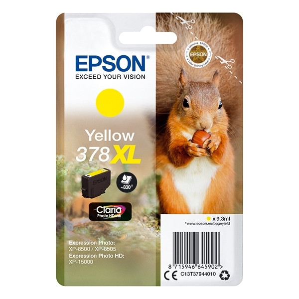 Epson Μελάνι Epson 378XL High Capacity Yellow C13T37944010 027116 - 1