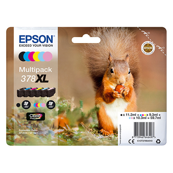 Epson Μελάνι Epson 378XL (T3798) BK/C/M/Y/LC/LM 6-pack C13T37984010 027124 - 1