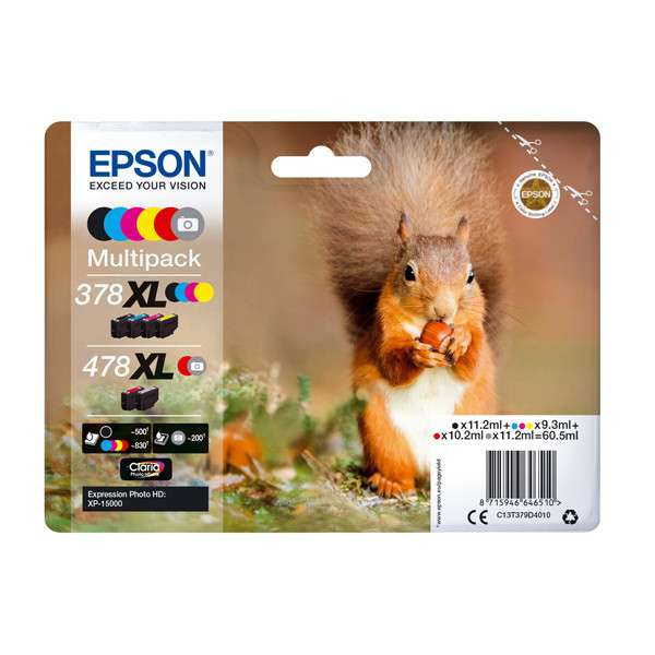 Epson Μελάνι Epson 378XL / 478XL (T379D) BK/C/M/Y/R/GY 6-pack C13T379D4010 652024 - 1