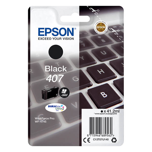 Epson Μελάνι Epson 407 Βlack C13T07U140 083556 - 1