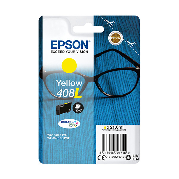 Epson Μελάνι Epson 408XL High Capacity Yellow C13T09K44010 024130 - 1