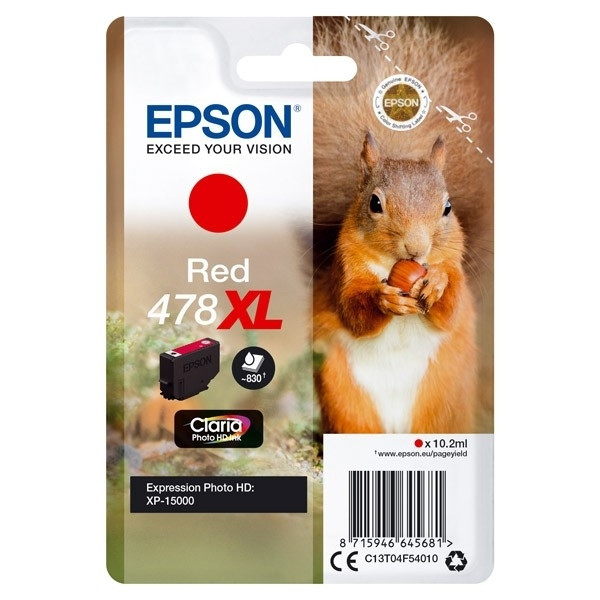 Epson Μελάνι Epson 478XL High Capacity Red C13T04F54010 027194 - 1